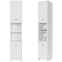 Casaria Hochschrank Neapel Weiß 30 cm Bad Schrank mit 2 Türen Bild 2