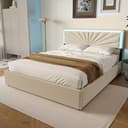 Gdood Polsterbett 140x200 cm mit LED, Stauraum & PU-Leder Bild 2