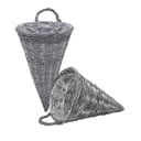 Spetebo Übertopf Wand Blumenampel 41 x 24 cm shabby grau - 2er Set Bild 2