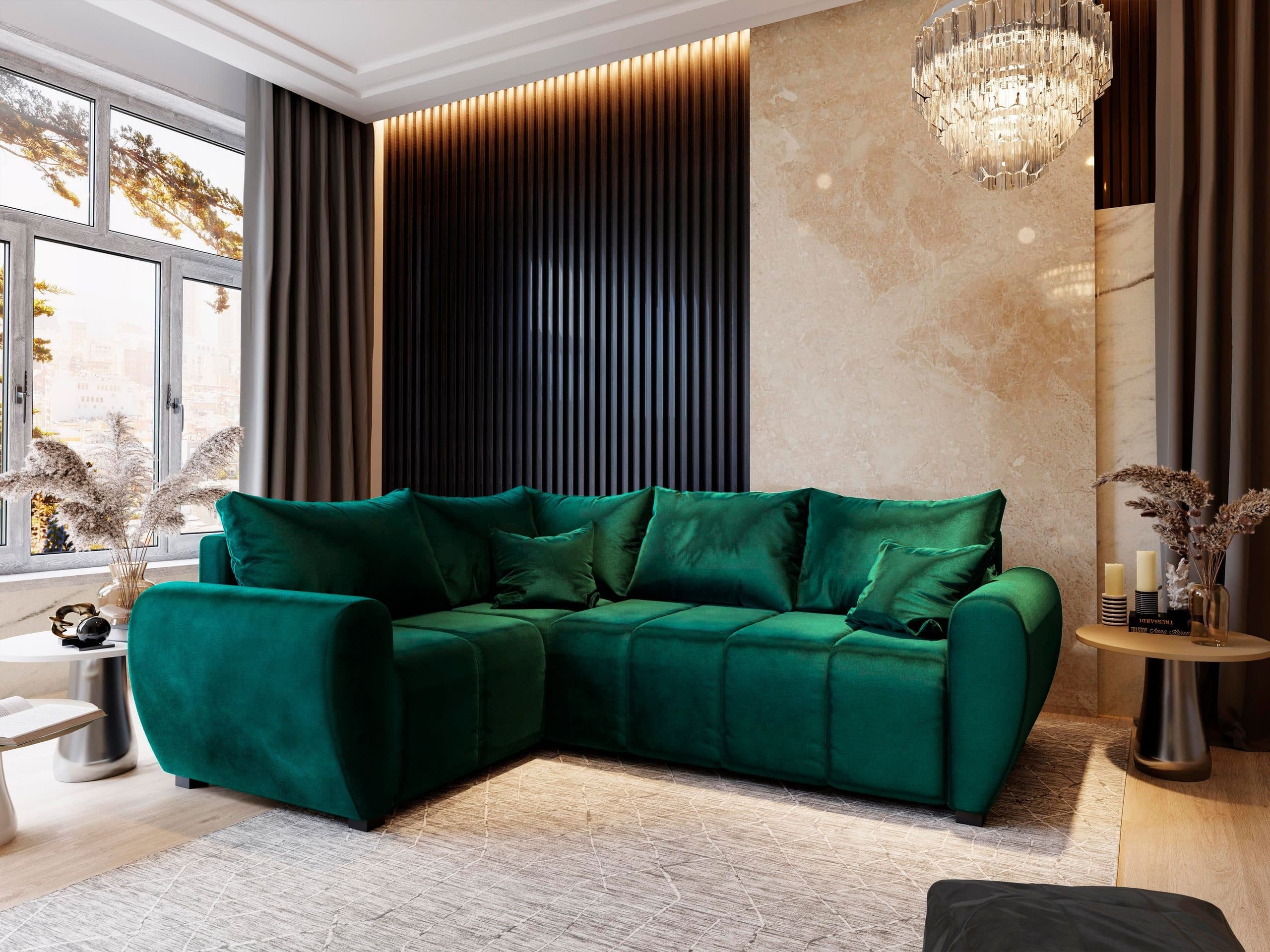 Masseno Ecksofa MADISON L-Form mit Schlaffunktion und Bettkasten - Bild 2