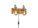 TRIO Leuchten LED Wandleuchte Industrial Style Holz Silber Bild 2