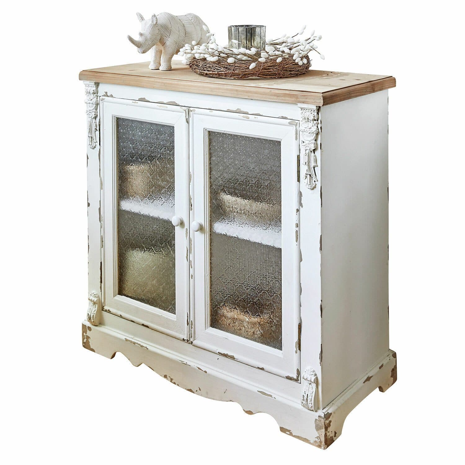 Mirabeau Kommode South Yarmouth antikweiß/braun Shabby-Chic - Bild 2