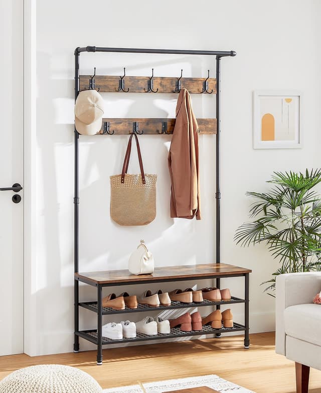 Multifunktionale Garderobe mit Sitzbank