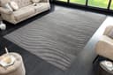 riess-ambiente Designteppich WAVE Anthrazit Kurzflor Hoch-Tief-Effekt Bild 2