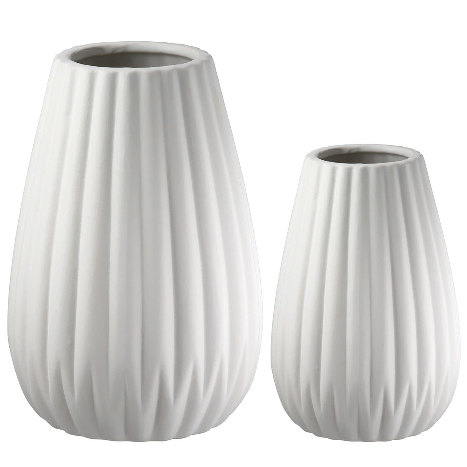 CASABLANCA BY GILDE Tischvase 2tlg. Set Piega Weiß Porzellan - Bild 2