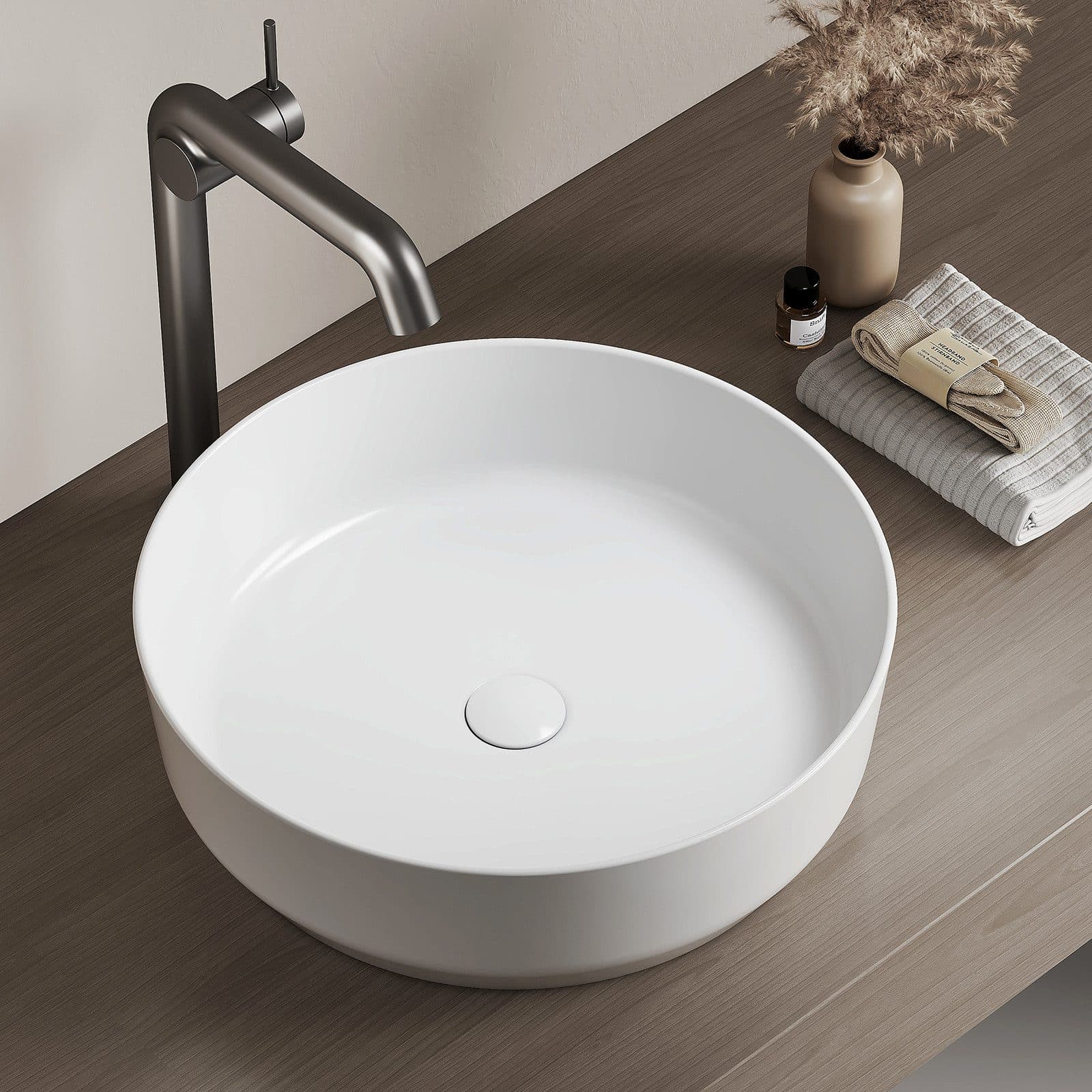 EMKE Aufsatzwaschbecken Oval Keramik Waschtisch - Bild 2
