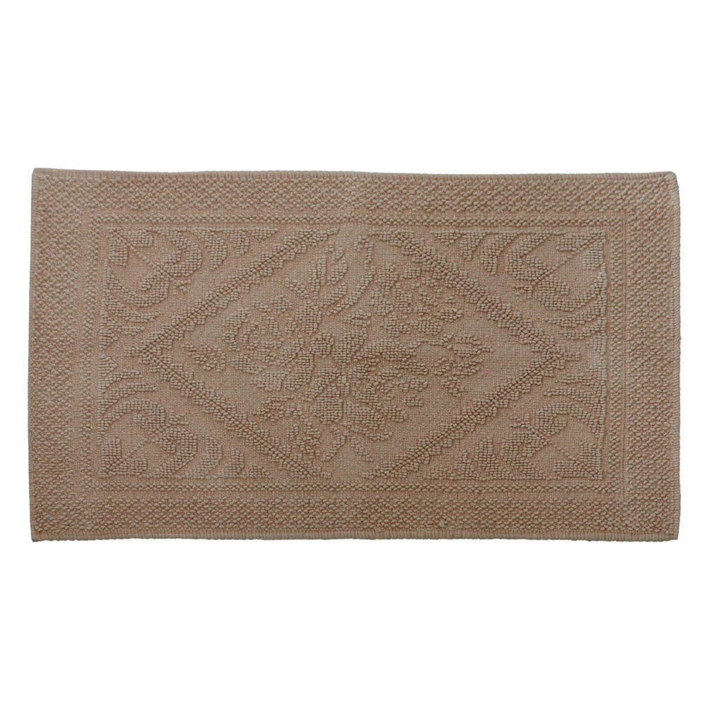 Grafelstein Badematte LODGE Caramel Braun Reliefmuster Baumwolle