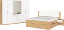 Schlafzimmer-Set RAUCH Komplettschlafzimmer Stauraumbett Eiche Artisan Alpinweiß Bild 2