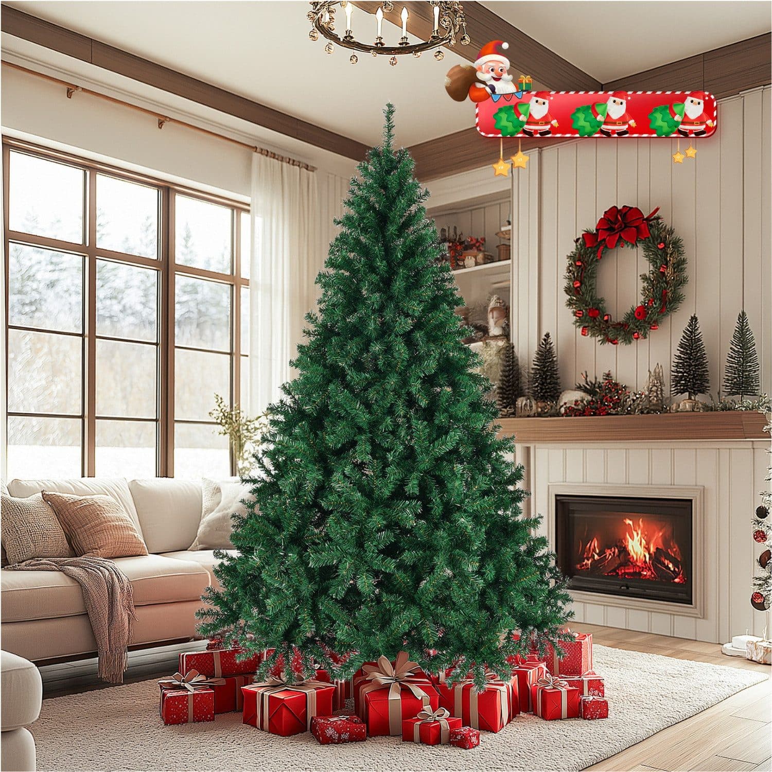 LALAHO Künstlicher Weihnachtsbaum 210 cm mit 850 PVC-Spitzen - Bild 2