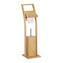 RELAXDAYS Toilettenpapierhalter WC Garnitur Bambus Silber Bild 2
