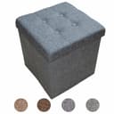 style home Sitzhocker mit Stauraum Grau Faltbar Bild 2
