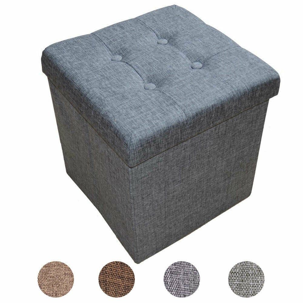 style home Sitzhocker mit Stauraum Grau Faltbar - Bild 2