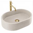 wohnwerk.idee Aufsatzwaschbecken oval Beige Kompositstein Bild 2