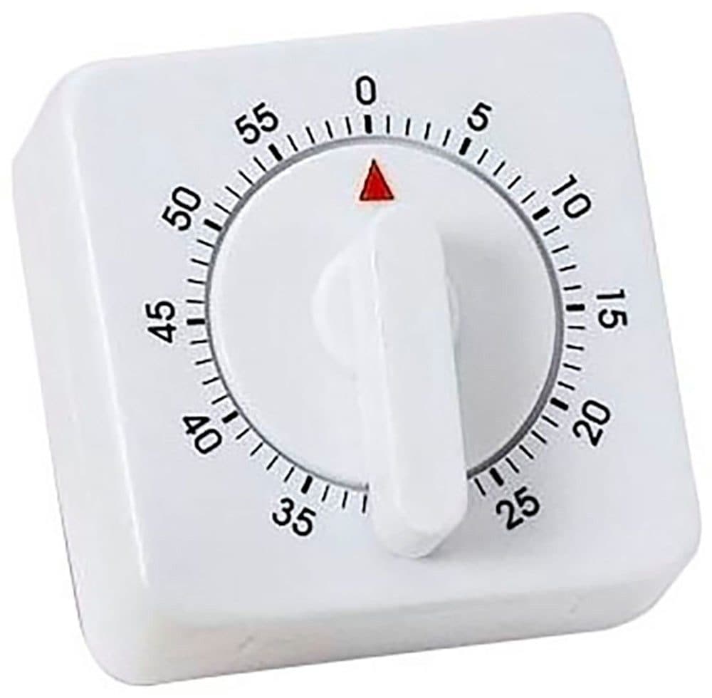 Atlanta Kurzzeitmesser Eieruhr Küchentimer Weiß Kunststoff