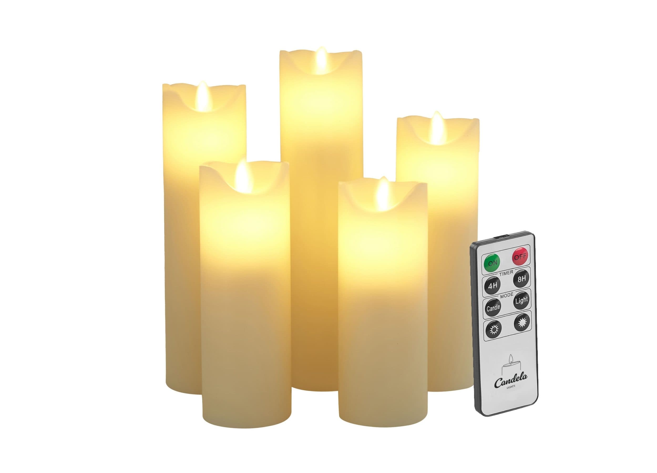 LC Home LED-Kerze Set Echtwachskerze Timerfunktion Fernbedienung LED Kerzen Dimmbar - Bild 2