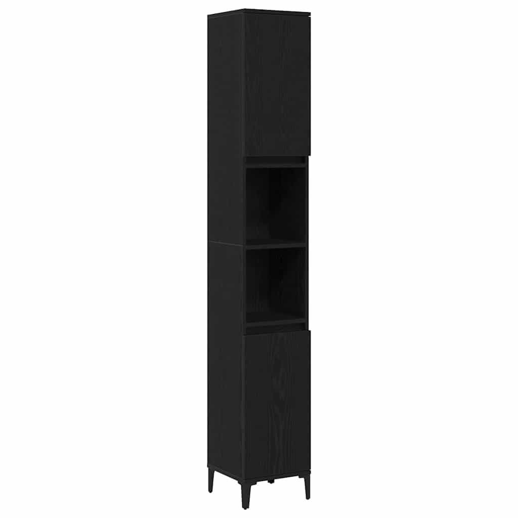 vidaXL Badezimmerschrank Schwarz Eichen-Optik - Bild 2