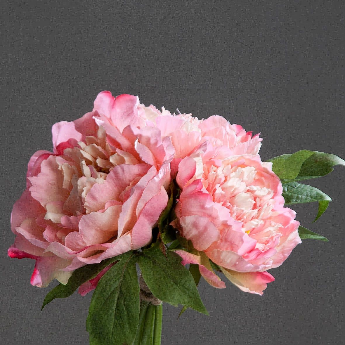Seidenblumen Roß Kunstblume Pfingstrosenbouquet Rosa-Pink