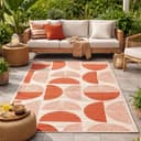 BOLTZE Outdoorteppich Terra Geo Elsa 180x120cm Rot Geometrisches Muster Bild 2