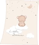 Babydecke Little Dreamer Baby Best Kuscheldecke mit Teddydesign Beige Bild 2
