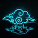 TSE LED Neonlicht Wolke Blau 35x18cm USB Wandlicht Bild 2