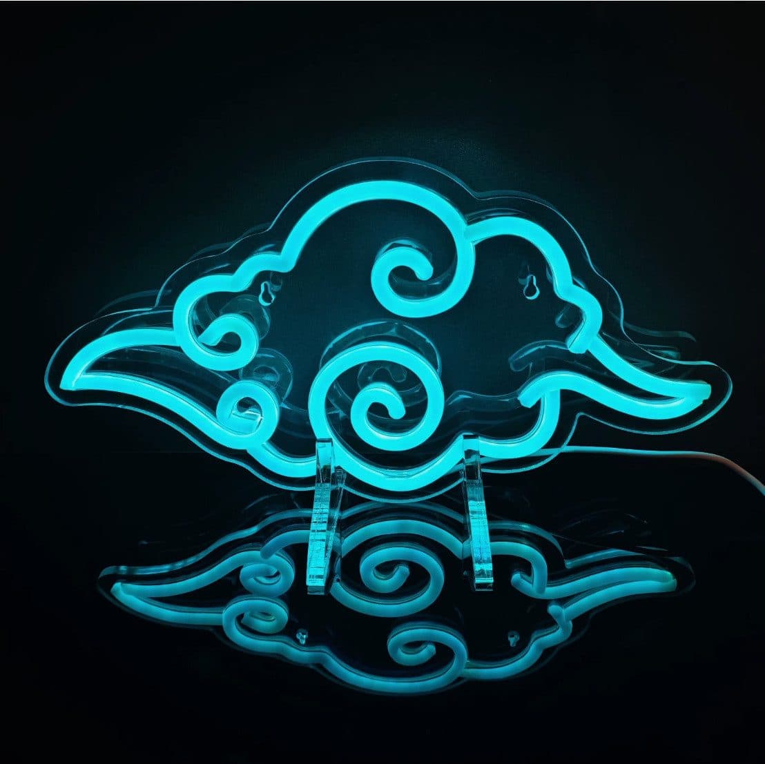 TSE LED Neonlicht Wolke Blau 35x18cm USB Wandlicht - Bild 2