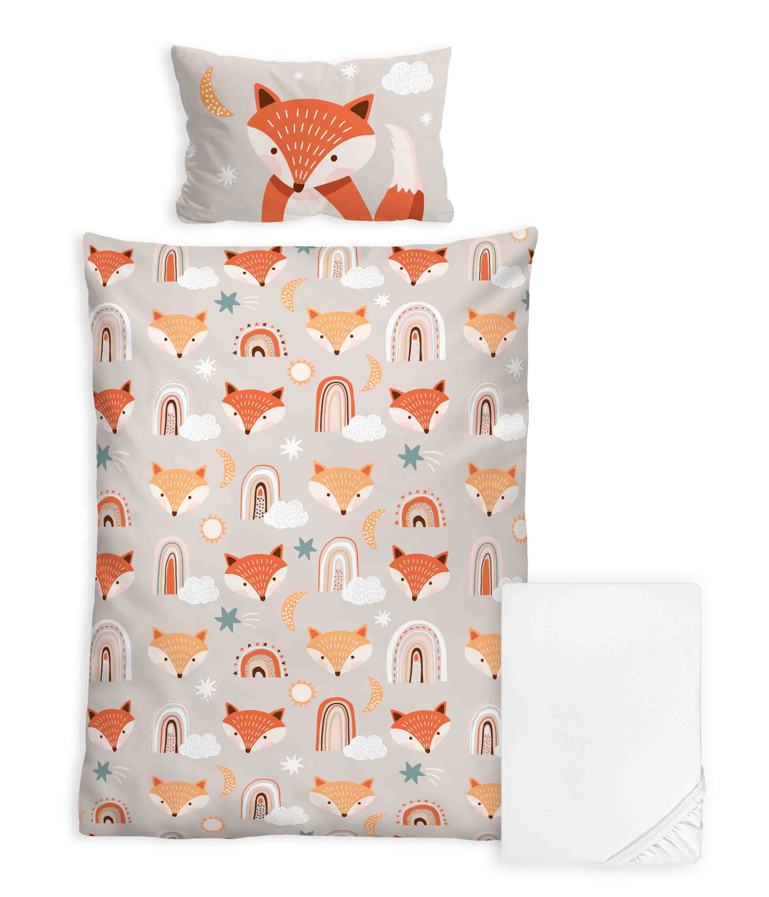 Stoffschmiede Kinderbettwäsche 3-Teilig Fuchs Bio-Baumwolle - Bild 2