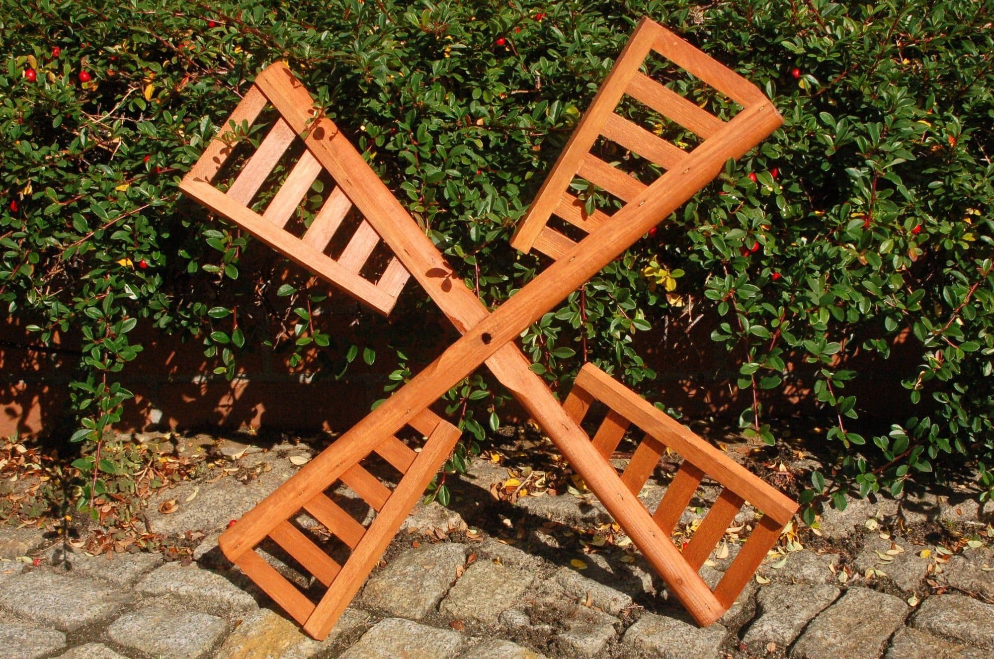 DSH DEKO SHOP HANNUSCH Gartenfigur Windmühlenflügel Holz 60 cm