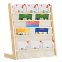 JEOBEST Bücherregal Kinder Bücherregal 7-stöckig Holz Naturbeige Bild 2