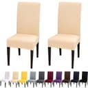 BTTO Stuhlhusse Universal Stretch Beige Polyester Elastisch Bild 2