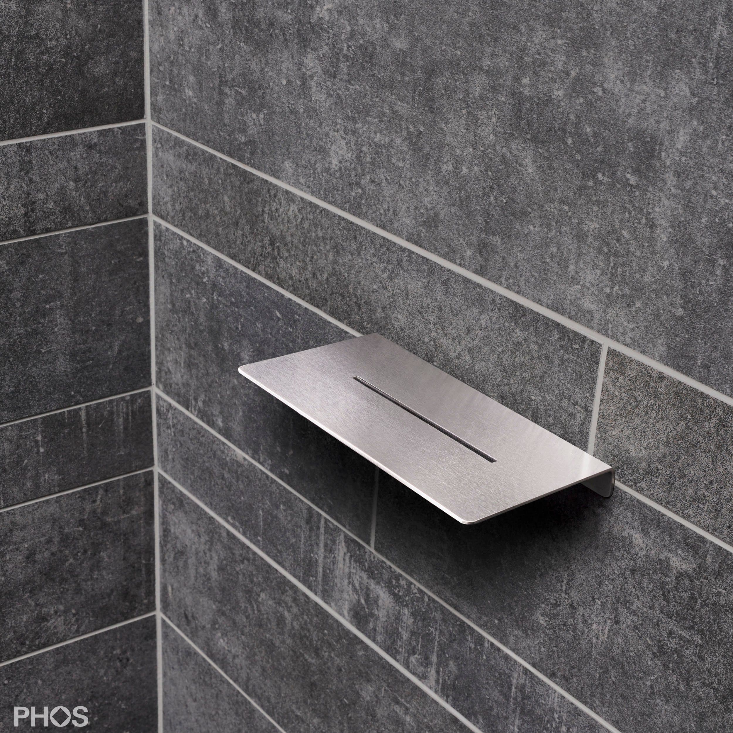 PHOS Design Duschablage Edelstahl hochwertig modern silber - Bild 2