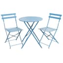 SVITA Bistro-Set BERLIN 3-tlg. Blau Klappbar Bild 2