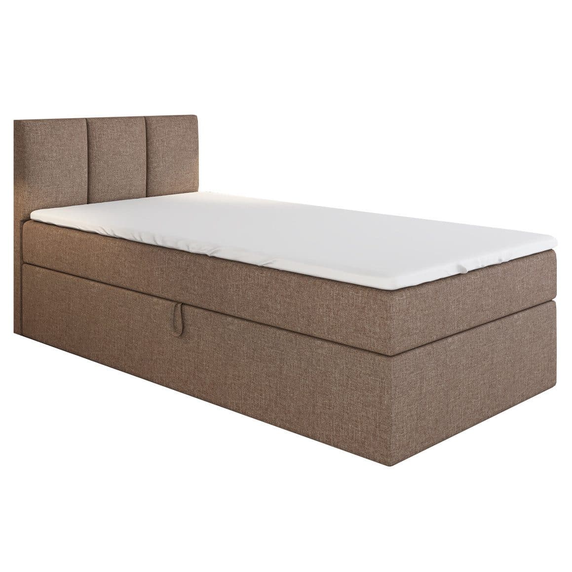 A&J MöbelLand Boxspringbett Einzelbett NASI mit Bettkasten & Topper - Bild 2
