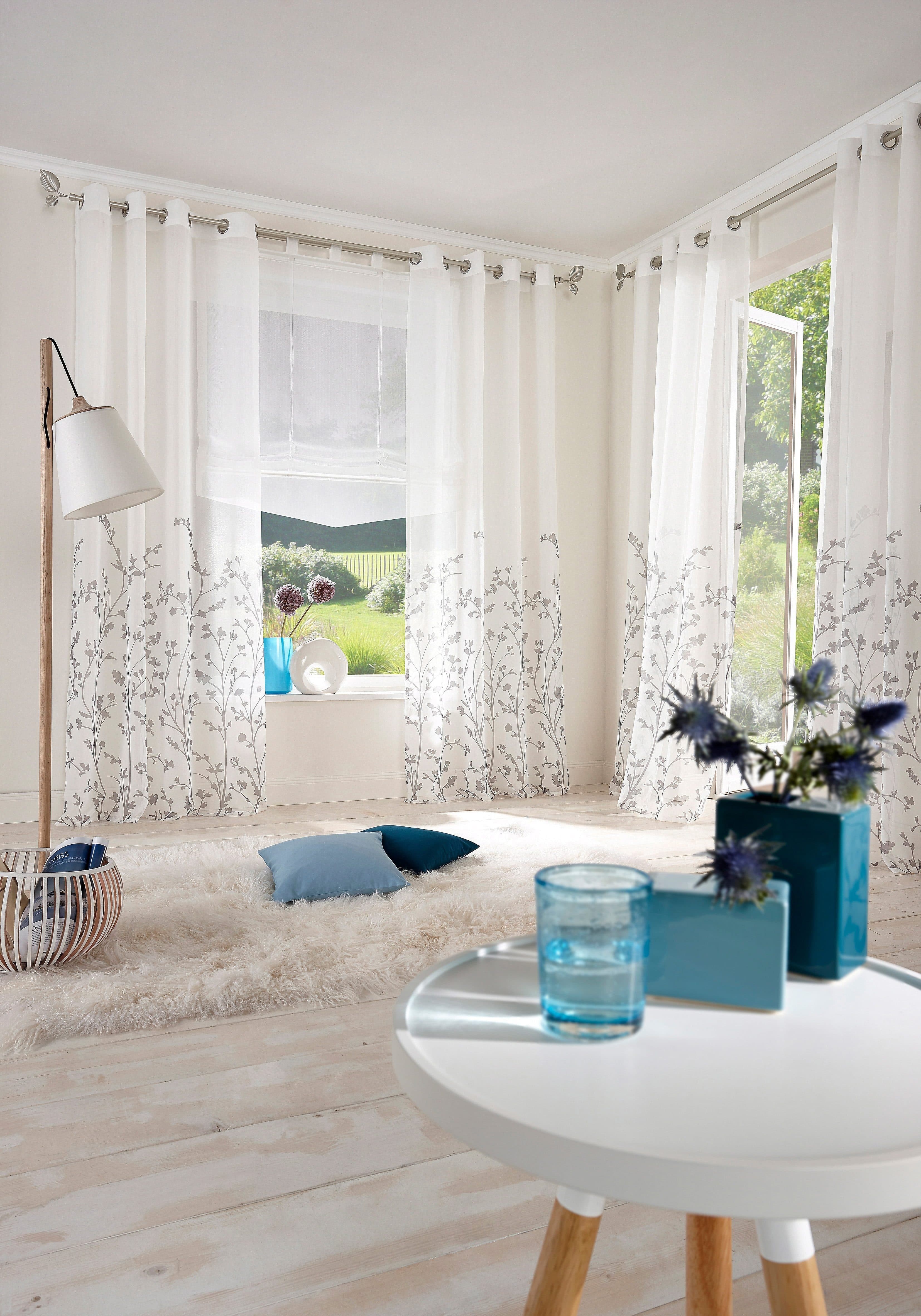Gardine MY HOME Yalinga Halbtransparent Polyester - Bild 2