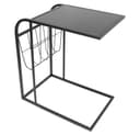 Dekoleidenschaft Beistelltisch Industrial Metall Glasplatte Schwarz Bild 2