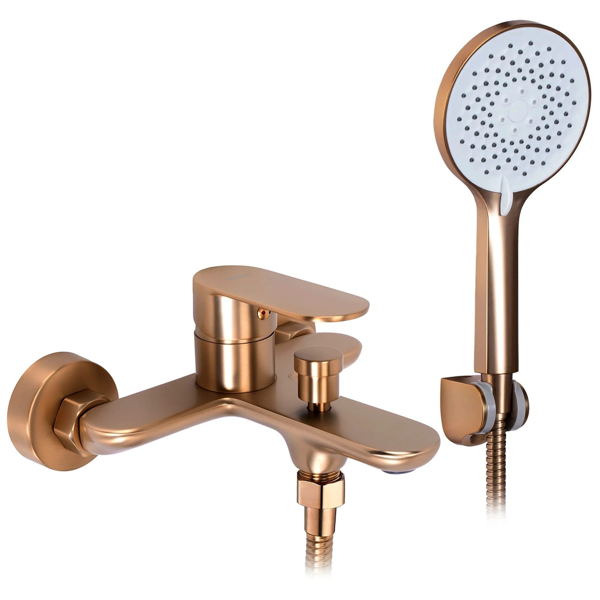 wohnwerk.idee Wannenarmatur Matt Kupfer/Gold Einhebelmischer mit Handbrause - Bild 2