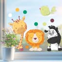 Sunnywall Fensterbild Safari Freunde Bunt Wiederverwendbar Bild 2