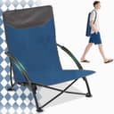 Sekey Klappstuhl Strandliegestuhl Blau Klappbar mit Tragetasche Bild 2