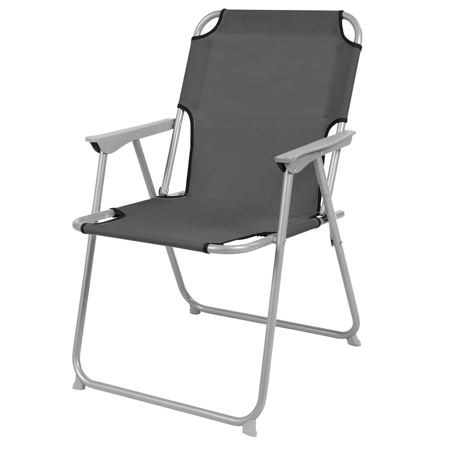 Mojawo Klappstuhl Campingstuhl Stoff Metall Anthrazit