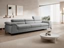 Muffo Sofa Plaza 3 Schlafsofa Grau mit verstellbaren Kopfstützen Bild 2