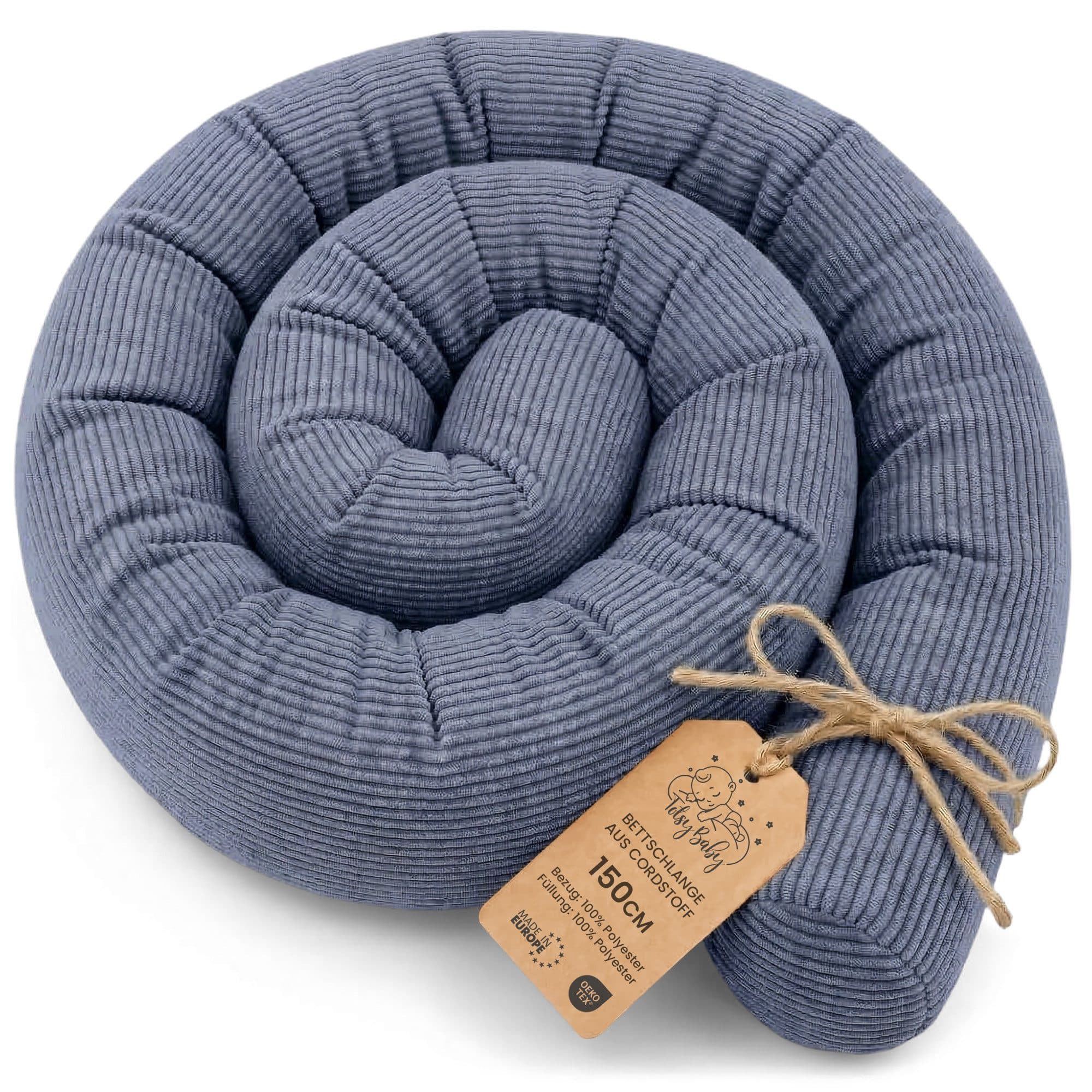 Totsy Baby Seitenschläferkissen Bettschlange Body Pillow Blau - Bild 2