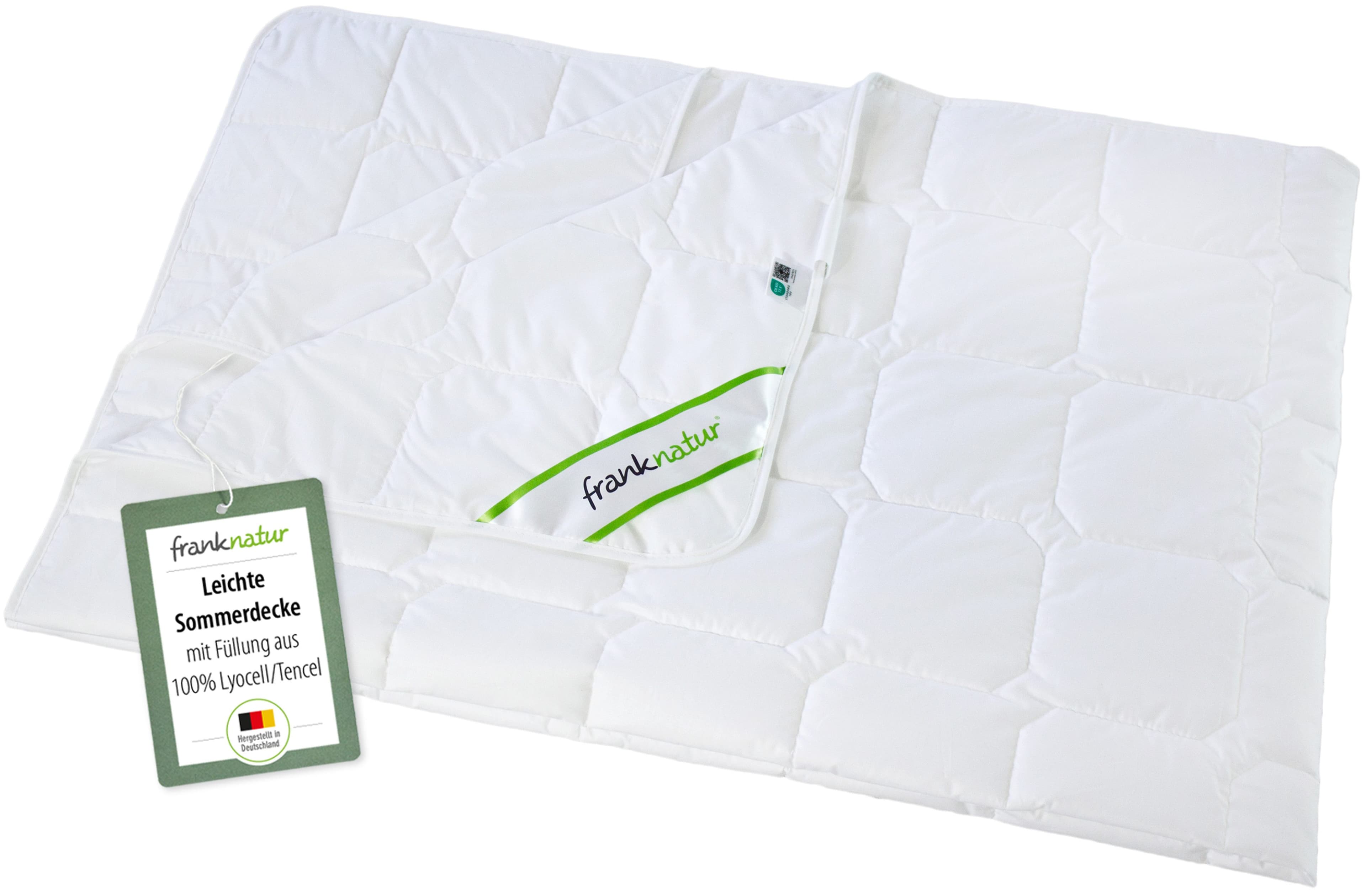franknatur Sommer-Bettdecke Lyocell 100% Baumwolle Weiß - Bild 2