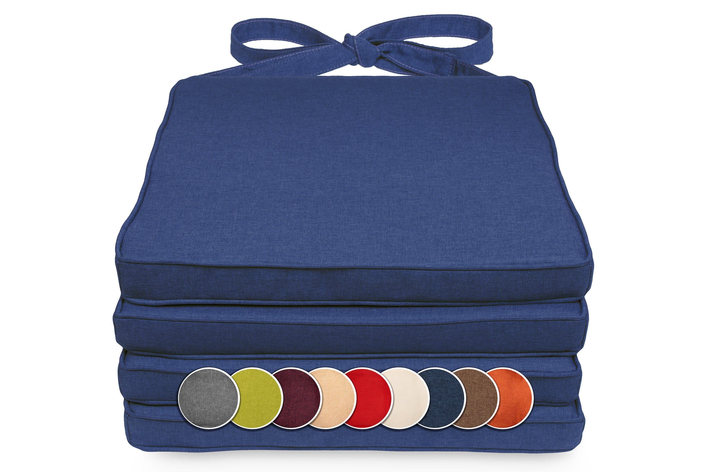 sunnypillow Stuhlkissen 4er Set Blau Modern - Bild 2