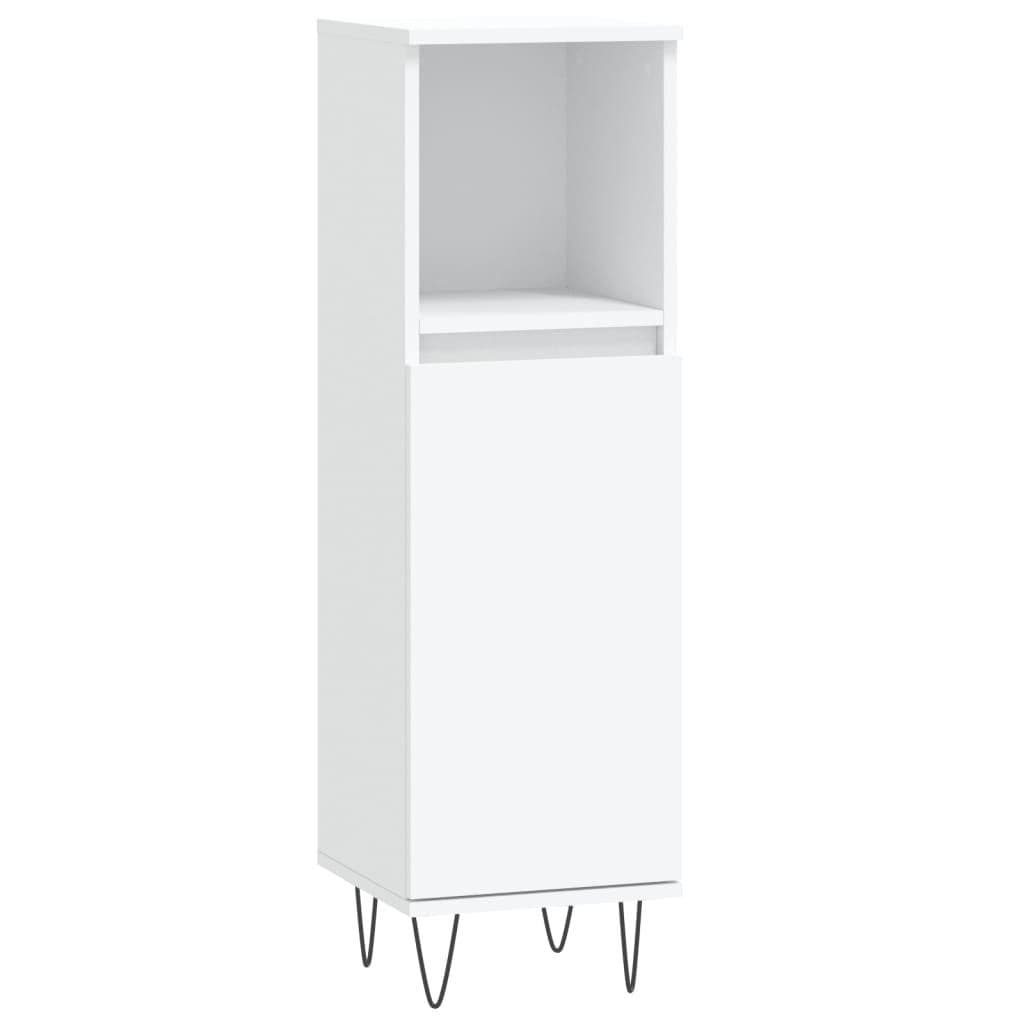 vidaXL Badschrank Weiß Holzwerkstoff mit Eisenfüßen - Bild 2