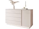 yourhouse24 Kommode LUNA II Sideboard 1D4S mit LED Beleuchtung Weiß/Kaschmir Bild 2