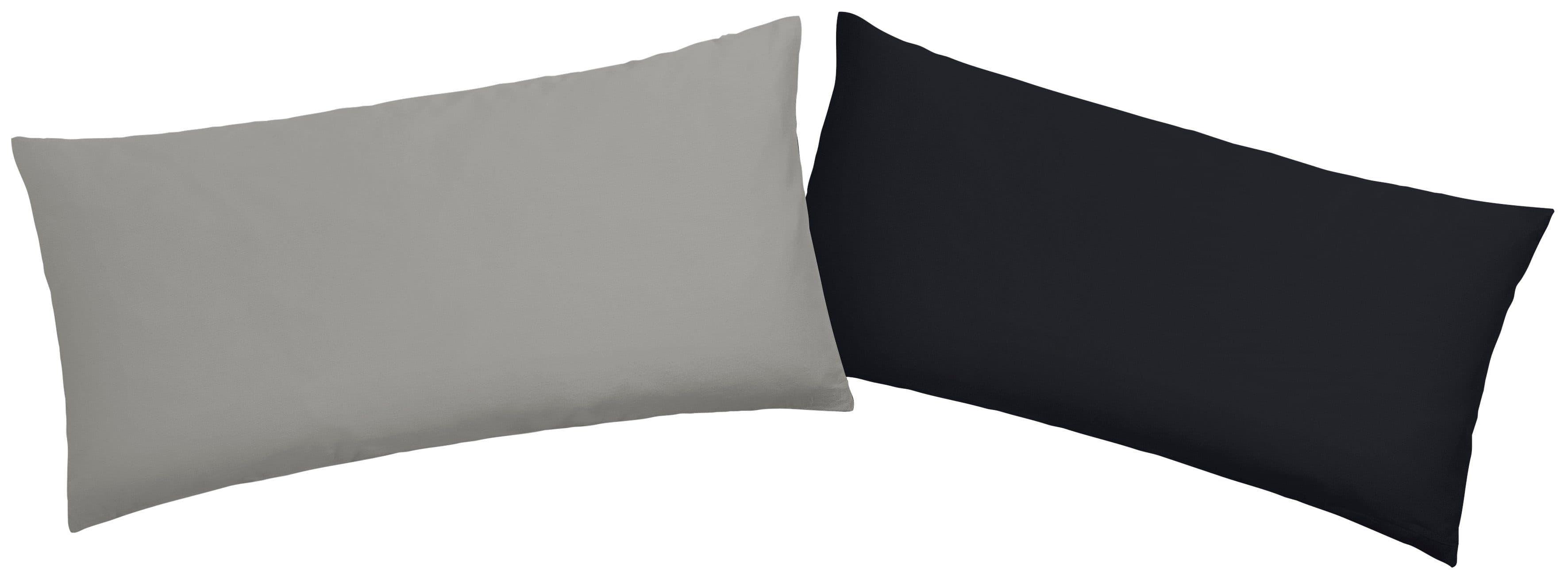 OTTO HOME Kissenbezug Grau Schwarz Microfaser Wendeoptik - Bild 2