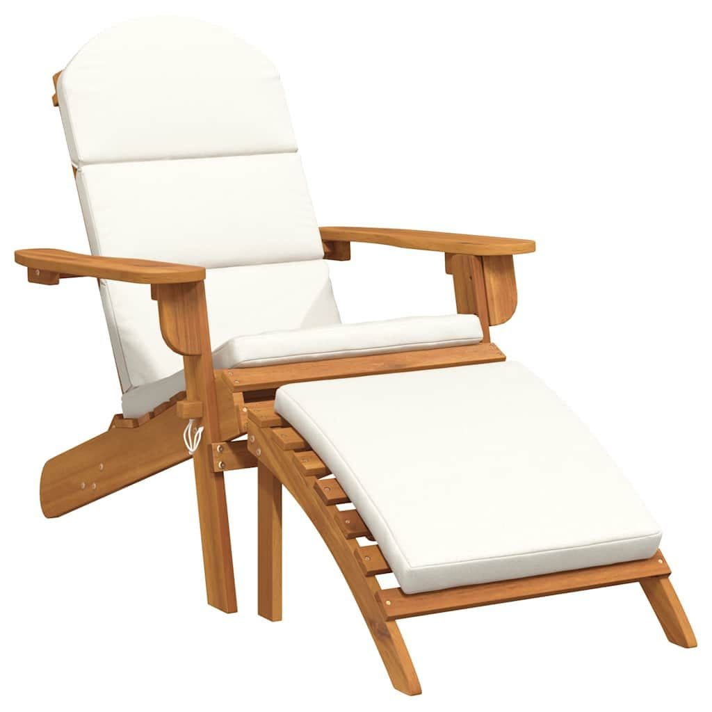vidaXL Adirondack Gartenstuhl mit Fußstütze Massivholz Akazie - Bild 2