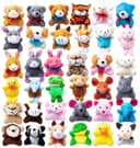 JOYIN 12er Set Mini-Plüschtiere Bunt als Schlüsselanhänger Bild 2
