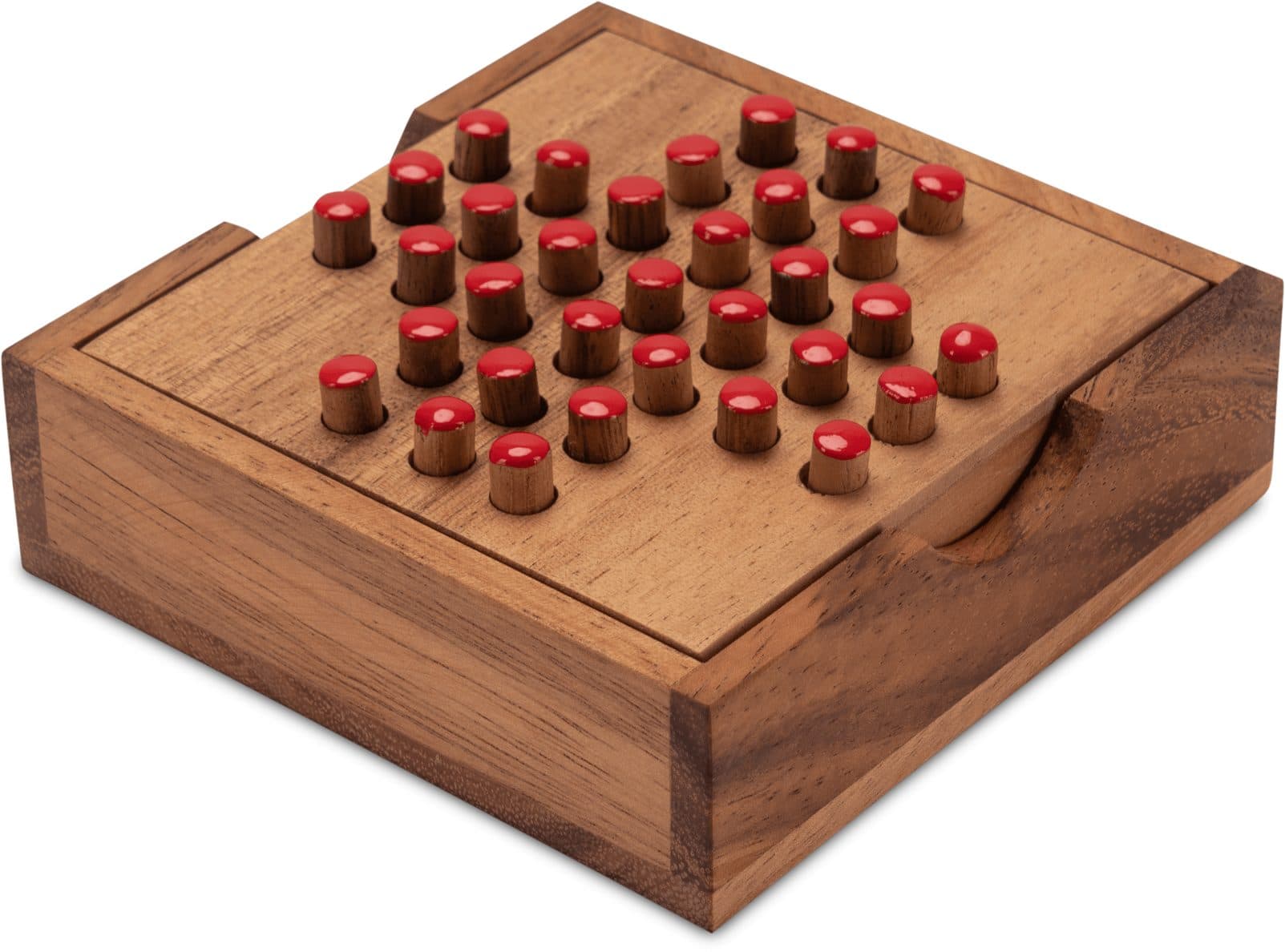 Logoplay Holzspiel Solitär Gr. L - Rote Stecker - 13x13 cm - Bild 2