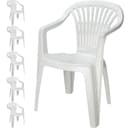 Progarden Bistrostuhl Weiß 6er Set Kunststoff UV-beständig Bild 2
