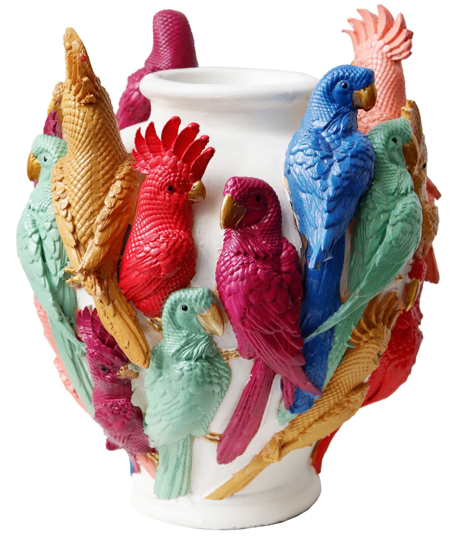 FURNARO Dekovase Bunte 3D-Papageien - Bild 2